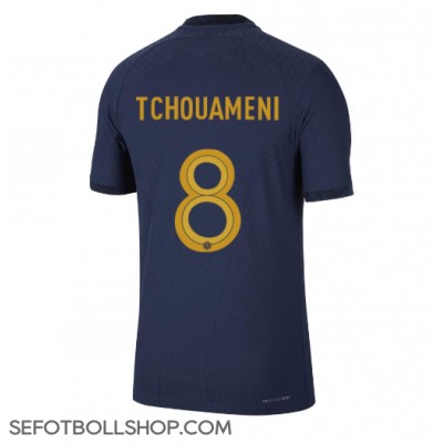 Billiga Frankrike Aurelien Tchouameni #8 Hemma fotbollskläder VM 2022 Kortärmad